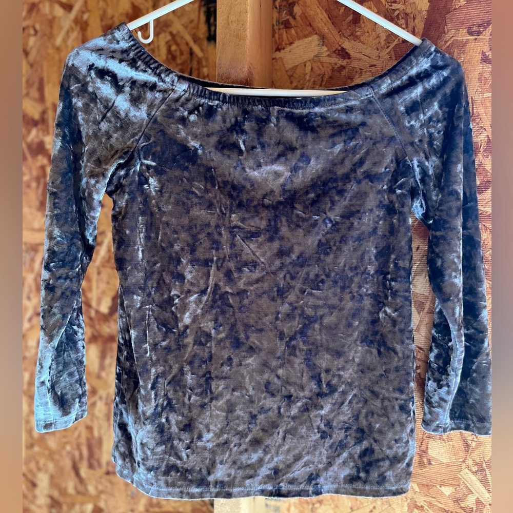 Rue21 Blue Fitted Long Sleeve Blouse
